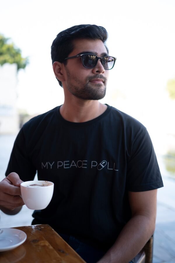 Printed black Men's t-shirt - Image 4