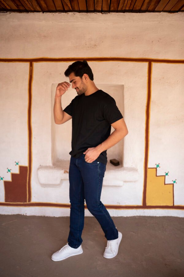 Solid Black Men's tshirt - Image 2